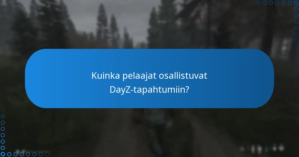 Kuinka pelaajat osallistuvat DayZ-tapahtumiin?